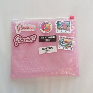 Glossier Bag with Glossier and Brandy Stickers